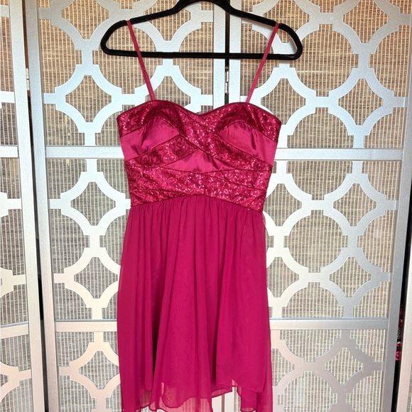 Adrianna Papell Dresses & Skirts - Adrianna Papell Pink Ruched Bustier Mini Dress